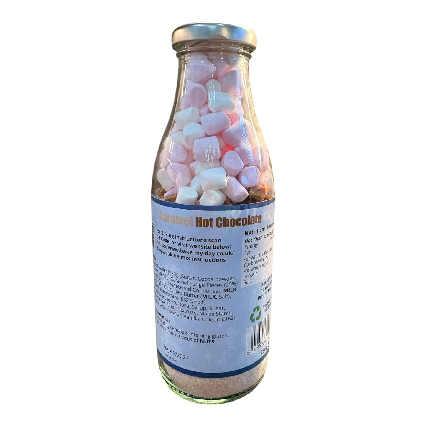 Caramel Hot Chocolate Mix Bottle - 500ml. Makes cups of hot chocolate