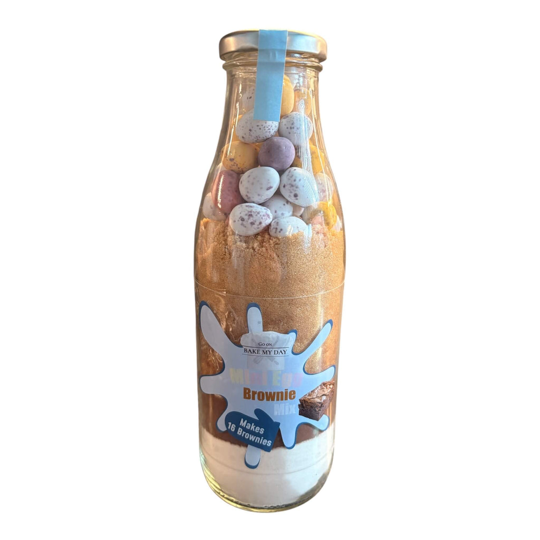 Mini Egg Brownie Baking Mix Bottle - 750ml. Makes 16 Slices