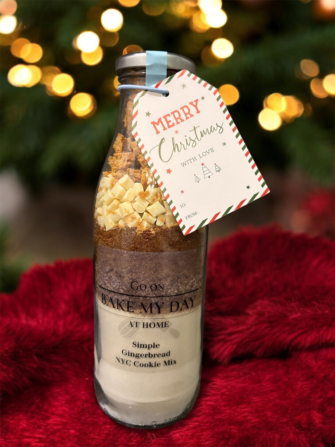 Gingerbread Cookie Baking Mix Bottle - 750ml. Makes 8 NYC Cookies