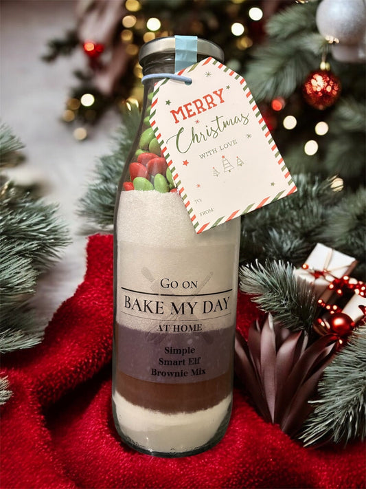 Smart Elf Brownie Baking Mix Bottle - 750ml. Makes 12 Slices of Brownie
