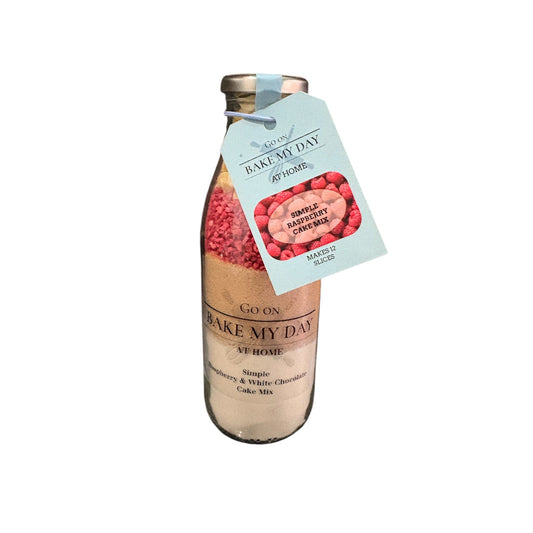 Raspberry & white chocolate cake mix - 500ml size. 