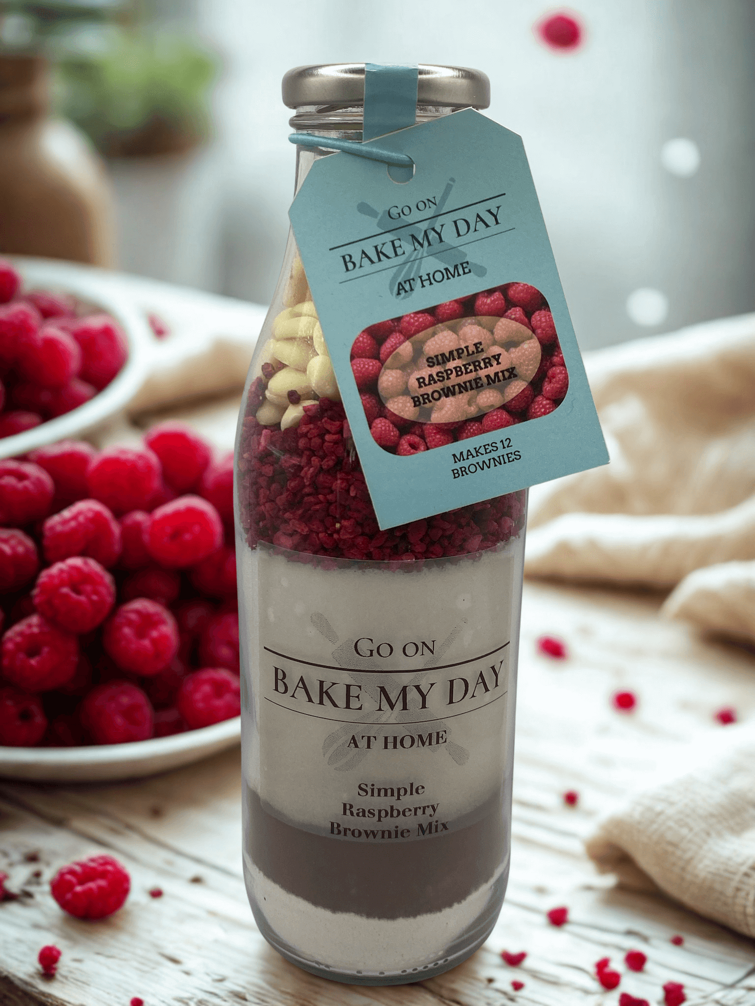 Brownie Baking Mix Collection – bake-at-home jar kits UK with pre-measured ingredients to make 12 rich, fudgy homemade brownies in a 9” x 9” tray