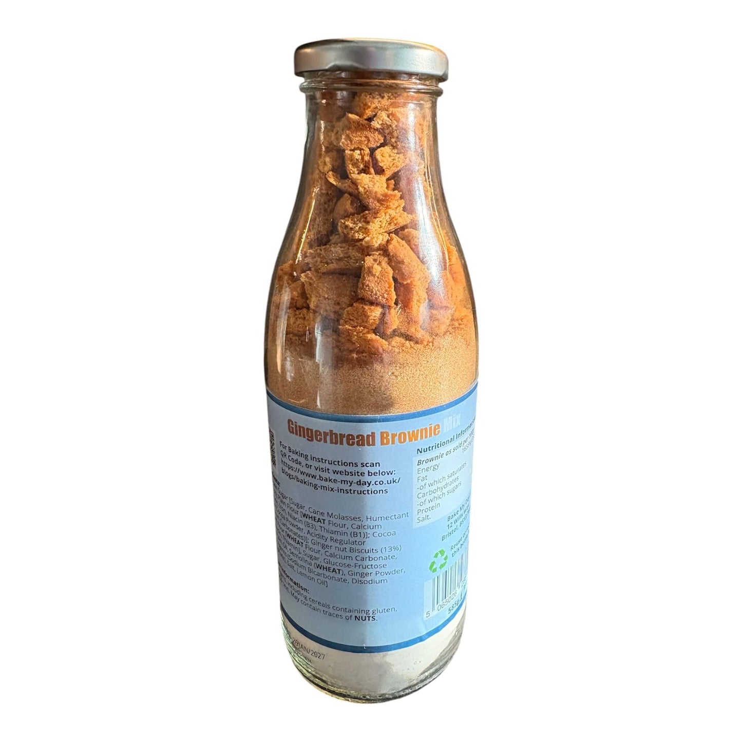 Gingerbread Brownie Baking Mix Bottle - 750ml. Makes 16 Brownies