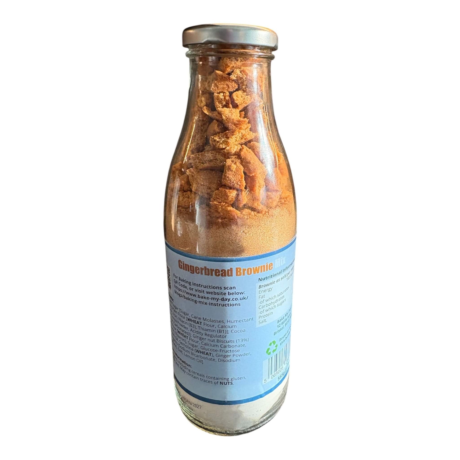 Gingerbread Brownie Baking Mix Bottle - 750ml. Makes 16 Brownies