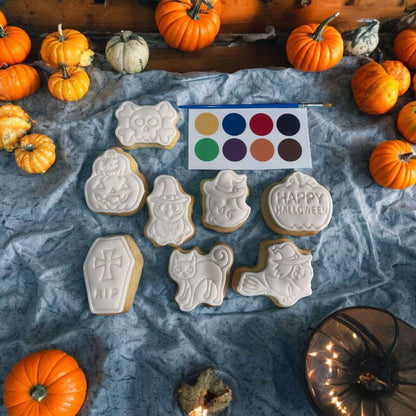 Bake My Day Paint Your Own Cookies – colourful iced cookies with edible paint palette and brush, fun and creative kids’ baking activity, perfect for parties, gifts, or family baking time
