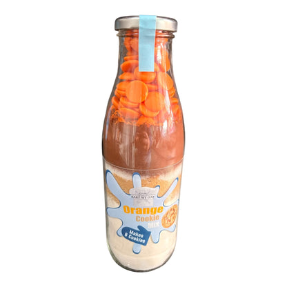 Chocolate Orange Cookie Mix Bottle – bake-at-home jar kit UK with pre-measured ingredients for soft, chewy homemade chocolate orange cookies