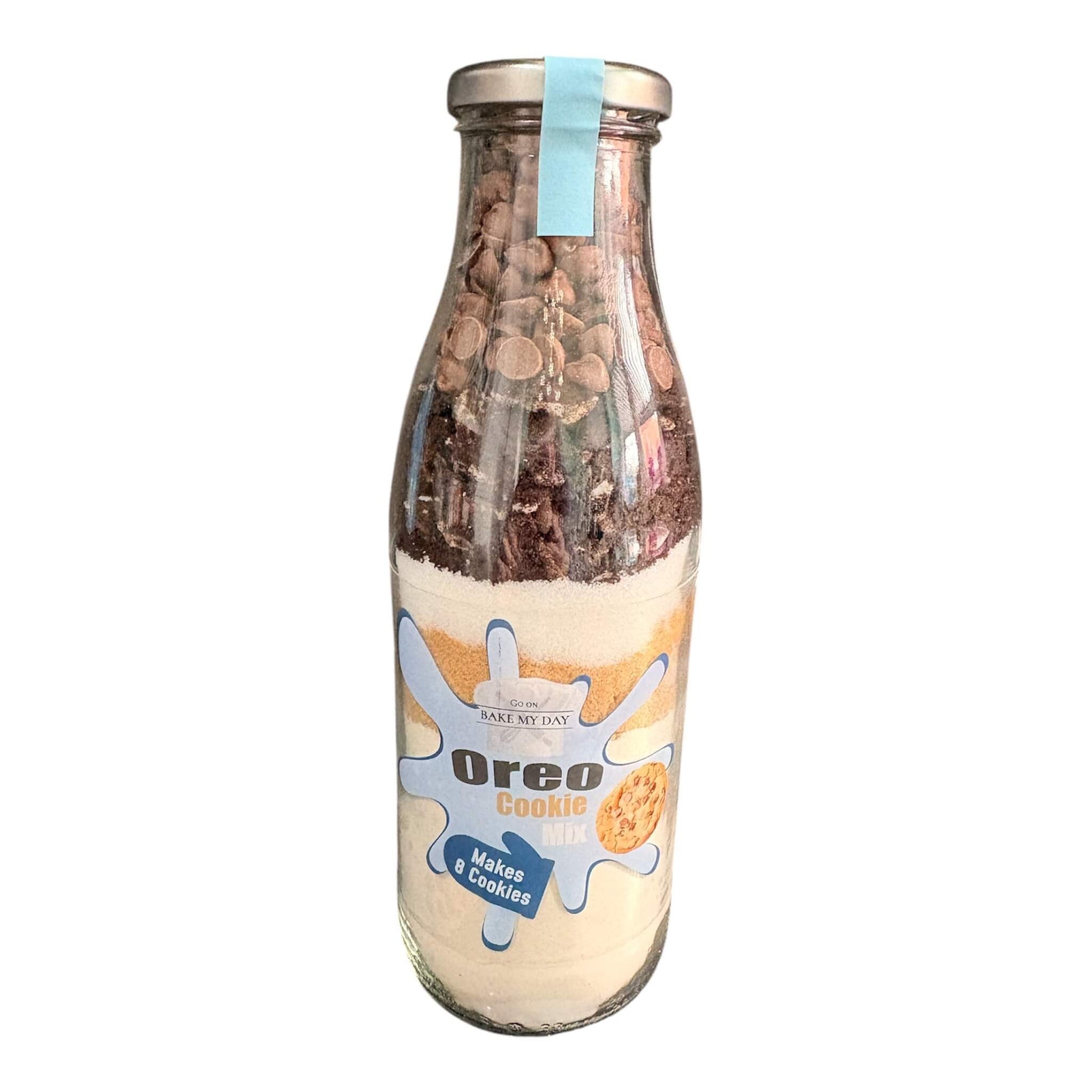 Oreo Cookie Mix Bottle – bake-at-home jar kit UK with pre-measured ingredients for soft, chewy homemade Oreo cookies