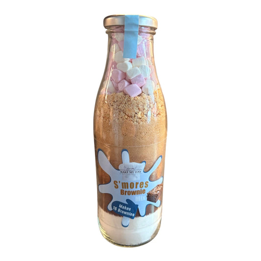 S’mores Brownie Baking Mix Bottle - 750ml. Makes 16 Brownies
