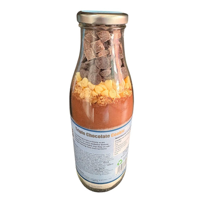 Triple Chocolate Cookie Mix Bottle – bake-at-home jar kit UK with pre-measured ingredients for soft, chewy homemade triple chocolate cookies